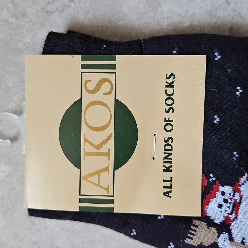 AKOS Black Snowman Socks - Picture 2 of 4